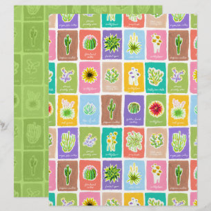 Ökenväxter Scrapbookpapper