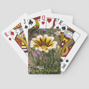 Ökenvildblommar som leker kort spel kort