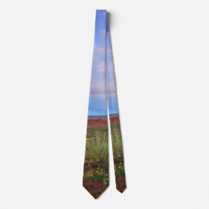 Ökenvildblommasolnedgång Slips