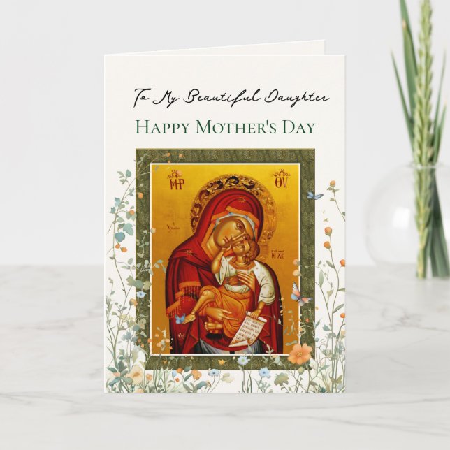 Ökenvildblommor Fjärilar Mors dag        Kort (Framsida)