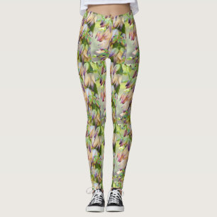 ökenyuccablommor tänder - grönt leggings