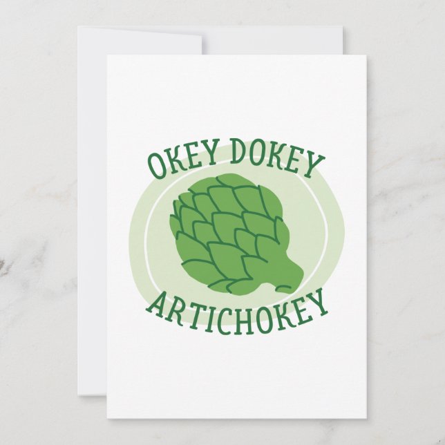 Okey Dokey Artichokey Tack Kort (Framsida)
