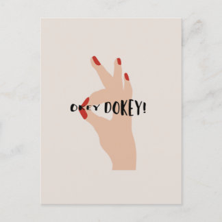 Okey Dokey #linjedkonst #digitalkonst Vykort