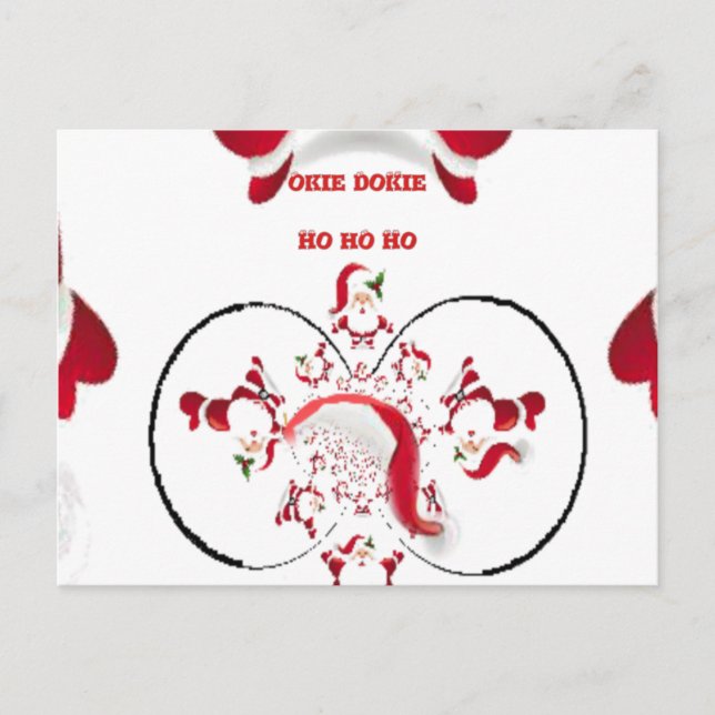 Oki Dokie Santa! Helg Vykort (Framsida)