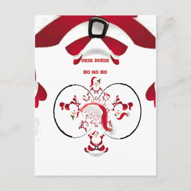 Oki Dokie Santa! Helg Vykort (Framsida)