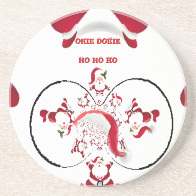 Oki Dokie Santa! Underlägg Sandsten (Framsidan)