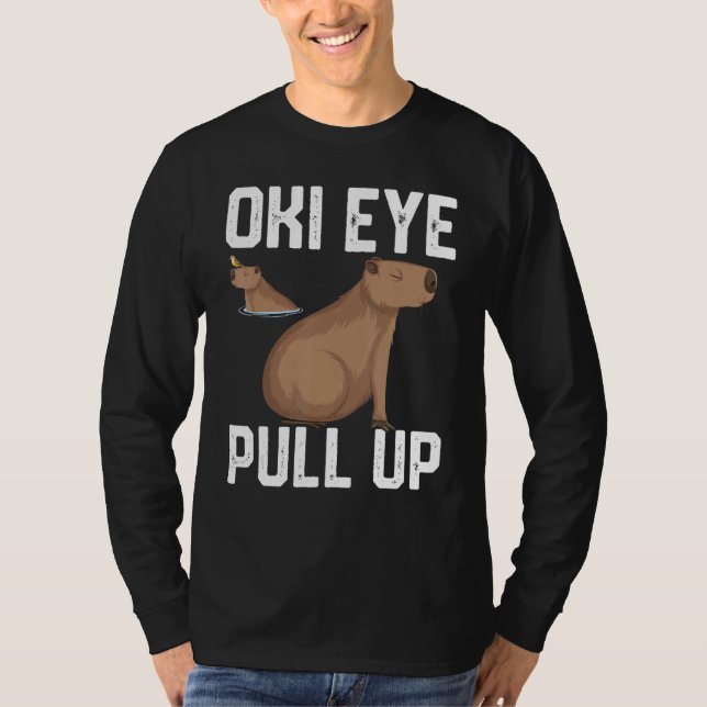 oki ögonpull up för män kvinnor flickor  Capybara  T Shirt (Framsida)