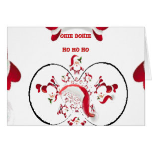 Okie Dokie Hohoho Santa lycklig-Roligten Hälsningskort