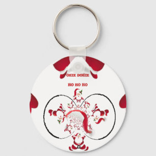 Okie Dokie Hohoho Santa lycklig-Roligten Nyckelring