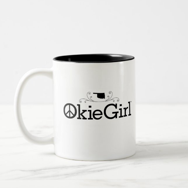 Okie Girl Oklahoma Two-Tone Coffee Mugg (Vänster)