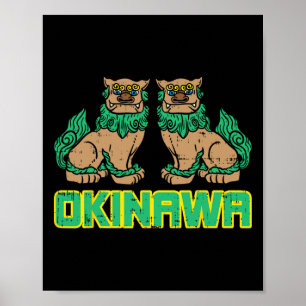 Okinawa Guardian Lejonare Shisa Japan Japansk mart Poster