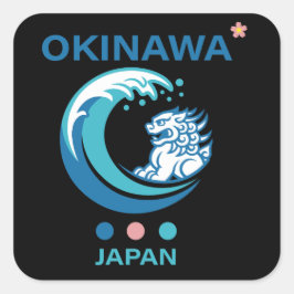 Okinawa Island Japan Fyrkantigt Klistermärke
