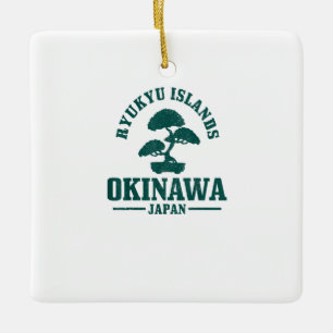 Okinawa Japan Bonsai Japanska Ryukyu Islands Gift Julgransprydnad Keramik