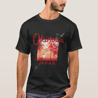 Okinawa Japan Japansk Retro Vintage resor T Shirt