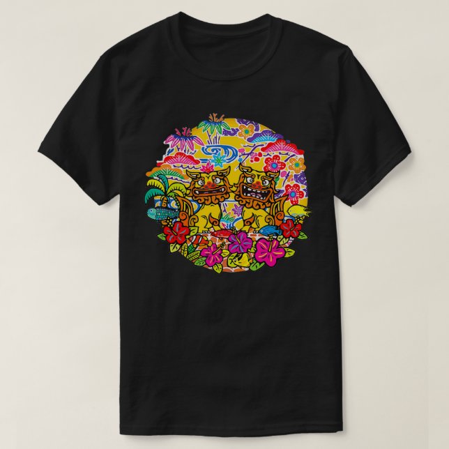 Okinawa Japan Shisa Hund I Kärlek Miss Okinawa jag T Shirt (Design framsida)