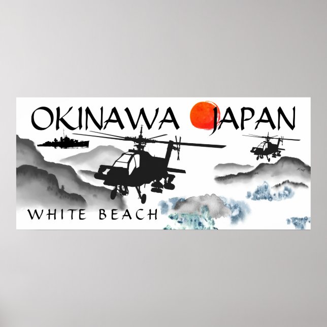 Okinawa, Japan, White Beach Military Poster (Framsidan)