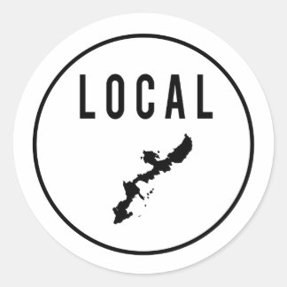 Okinawa Lokal design Runt Klistermärke