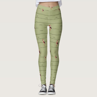 Okinawa Rail Bird Seamless Mönster - Elegant Vild! Leggings