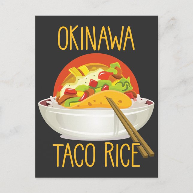 Okinawa Taco Ris japanese Kitchen Japan Foodie Vykort (Framsida)