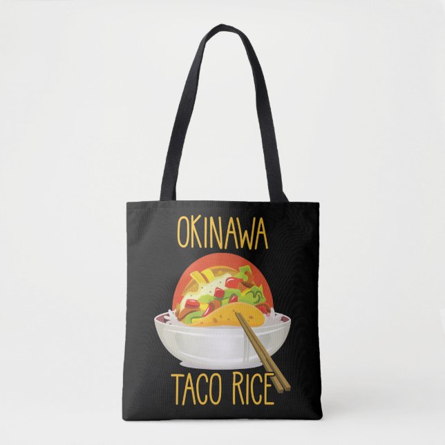 Okinawa Taco Ris japanska köket Japan Foodie Tygkasse (Framsida)