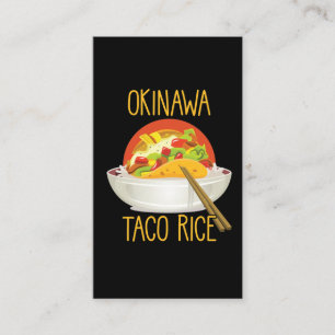 Okinawa Taco Ris japanska köket Japan Foodie Visitkort