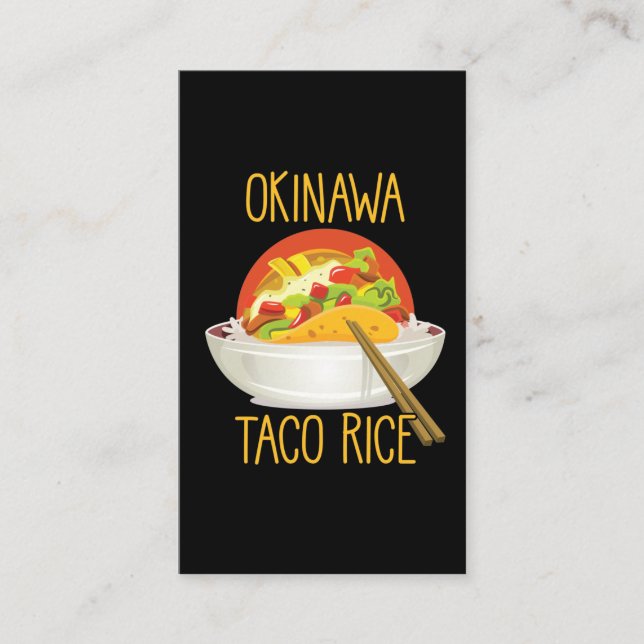 Okinawa Taco Ris japanska köket Japan Foodie Visitkort (Framsida)