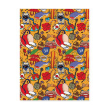 Okinawa-tema uchina illustration vykort 沖 縄