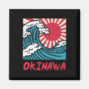 Okinawa Underbar Wave Kanigawa Japan Japansk marti Magnet