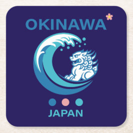 Okinawaön Japan Underlägg Papper Kvadrat