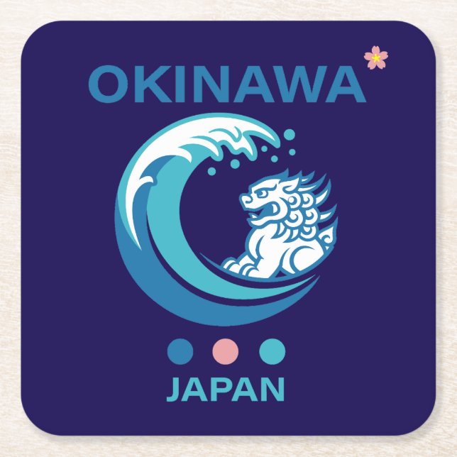 Okinawaön Japan Underlägg Papper Kvadrat (Framsidan)