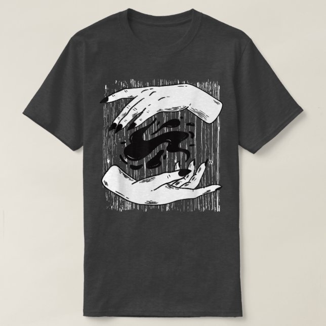 Okkult Witcher Händer Witches Tarot Gothic Witch W T Shirt (Design framsida)