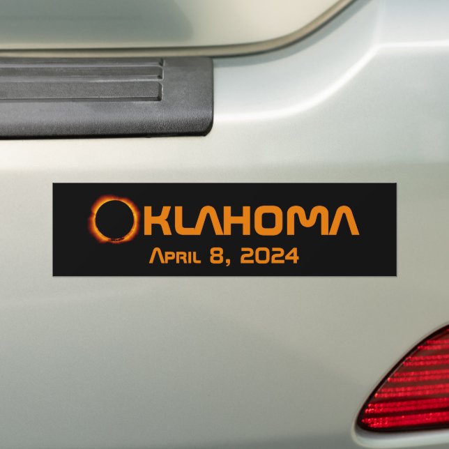 Oklahoma 2024 Total Solar Eclipse Bildekal (På Bil)