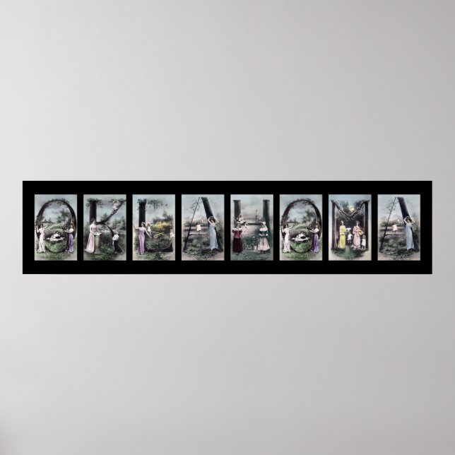 OKLAHOMA Alphabet Brev Namn Art Poster (Framsidan)