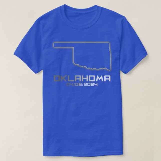 Oklahoma America Astronomy otal Solar Eclipse 2024 T Shirt (Design framsida)