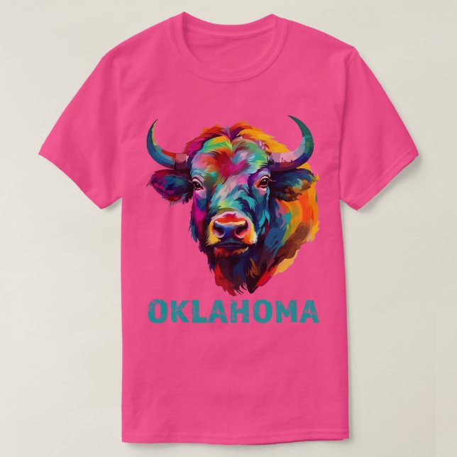 Oklahoma American Bison Älskare Buffalo Souvenir T Shirt (Design framsida)