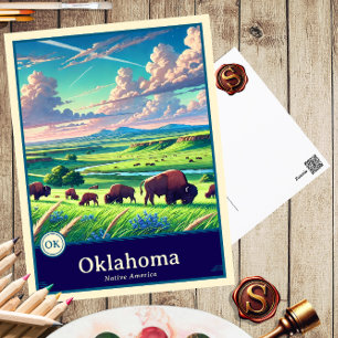 Oklahoma Anime Stil Cel Shaded-vykort Vykort