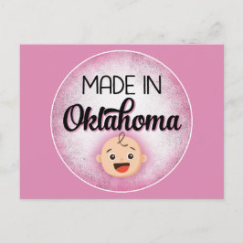 Oklahoma Baby Funny Rosa New Girl Postcard Vykort