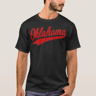 OKLAHOMA BASEBALL SPORTS SCRIPT CURSIVE FLAGGA SWO T SHIRT