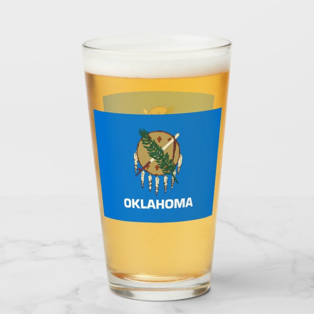 OKLAHOMA BEER GLASS GLASKOPP (Framsida fylld)
