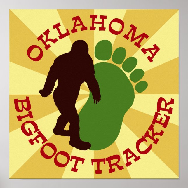 Oklahoma Bigfoot Tracker Poster (Framsidan)