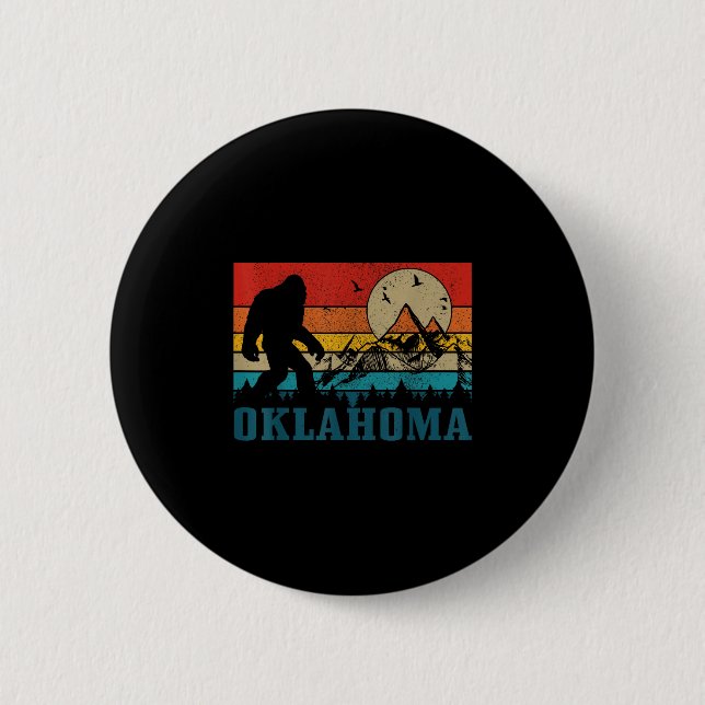 Oklahoma Bigfoot Vintage Berg Vandring Camping  Knapp (Framsida)