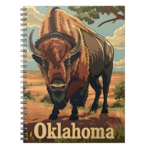 Oklahoma Bison Vintage Anteckningsbok