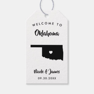 Oklahoma Bröllop Welcome Bag Märkre, Karta Presentetikett