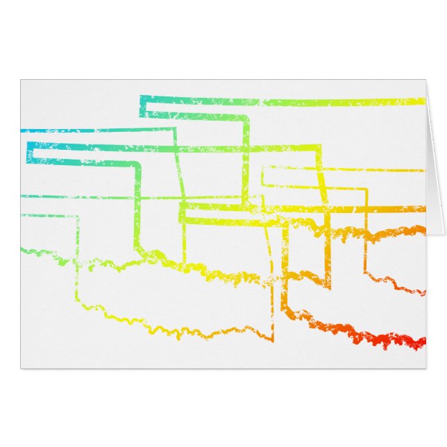 oklahoma chill blue hälsningskort (Framsidan Horizontal)