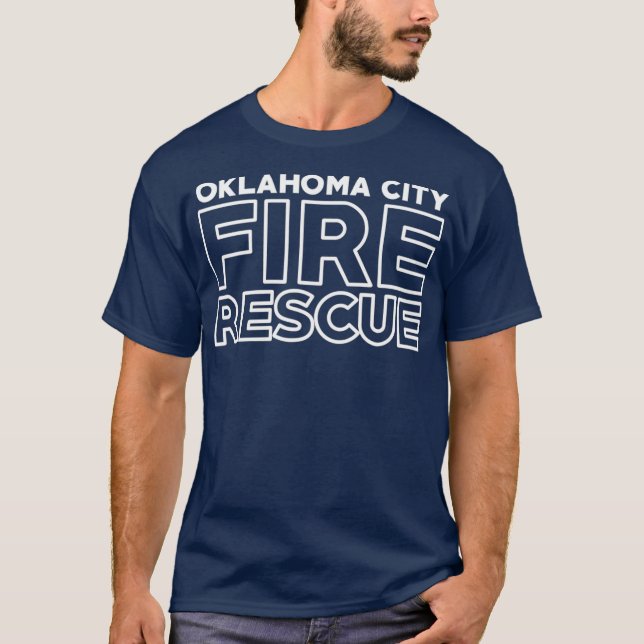 Oklahoma City Fire Department Firefighters T Shirt (Framsida)
