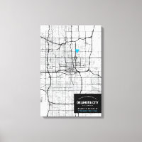 Oklahoma City Karta + markera din plats