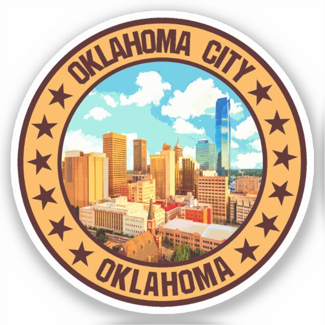Oklahoma City Klistermärken (Framsida)