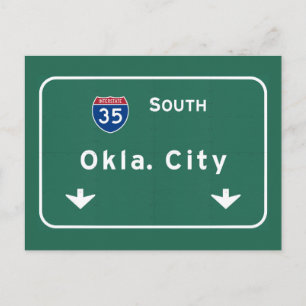 Oklahoma City ok Interstate Highway Freeway : Vykort
