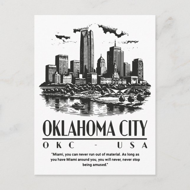 Oklahoma City OKC USA Vykort (Framsida)