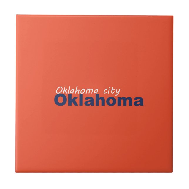 Oklahoma City, Oklahoma Ceramic Tile Kakelplatta (Framsidan)